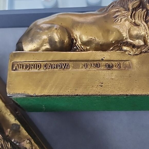 Vintage Anthony Canova Lion bookends - Picture 2 of 3